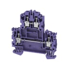 WEIDMULLER - Morsetto componibile a più piani, Collegamento a vite, viola, 4 mm², 800 V, Numero di collegamenti: 4, Numero di piani: 2, TS 35, V-0