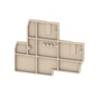 WEIDMULLER - Piastra terminale per morsetti, Beige scuro, Posizione verticale: 45.4 mm, Larghezza: 5.08 mm, V-0, Wemid, bloccabile: No