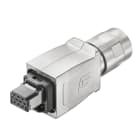 WEIDMULLER - Connettore ibrido, Connettore maschio ibrido, Ibrido (Q10), Crimpatura, Numero di poli: 10, Cat.5 (ISO/IEC 11801), IP67