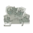 WEIDMULLER - Morsetto componibile a più piani, Molla autobloccante, Beige scuro, 4 mm², 800 V, Numero di collegamenti: 2, Numero di piani: 1, TS 35, V-0