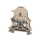 WEIDMULLER - Morsetto componibile portafusibile, Collegamento a vite, Beige scuro, 6 mm², 6.3 A, 36 V, Numero di collegamenti: 2, Numero di piani: 1, TS 35