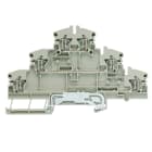 WEIDMULLER - Morsetto componibile a più piani, Molla autobloccante, Beige scuro, 2.5 mm², 500 V, Numero di collegamenti: 6, Numero di piani: 3, TS 35, V-0