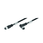 WEIDMULLER - Cavo per installazioni ferroviarie Ethernet (confezionato), Codificato D M12 – presa angolata IP67, Codificato D M12 – pin angolato IP67, Numero di po