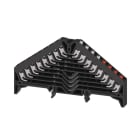 WEIDMULLER - Morsetto ripartitore di distribuzione, PUSH IN, nero, 1.5 mm², 8 A, 250 V, Numero di collegamenti: 32, Numero di piani: 8, TS 35 x 7.5, V-0, policarbo