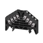 WEIDMULLER - Morsetto ripartitore di distribuzione, PUSH IN, nero, 1.5 mm², 10 A, 250 V, Numero di collegamenti: 16, Numero di piani: 4, TS 35 x 7.5, V-0, policarb