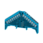 WEIDMULLER - Morsetto ripartitore di distribuzione, PUSH IN, blu, 1.5 mm², 8 A, 250 V, Numero di collegamenti: 32, Numero di piani: 8, TS 35 x 15, V-0, policarbona