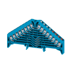 WEIDMULLER - Morsetto ripartitore di distribuzione, PUSH IN, blu, 1.5 mm², 8 A, 250 V, Numero di collegamenti: 32, Numero di piani: 8, TS 35 x 7.5, V-0, policarbon