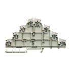 WEIDMULLER - Morsetto componibile a più piani, Molla autobloccante, Beige scuro, 2.5 mm², 250 V, Numero di collegamenti: 8, Numero di piani: 4, TS 35, V-0