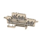WEIDMULLER - Morsetto componibile a più piani, Molla autobloccante, Beige scuro, 2.5 mm², 800 V, Numero di collegamenti: 6, Numero di piani: 2, TS 35, V-0