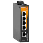 WEIDMULLER - Switch rete, unmanaged, Fast Ethernet, 5x RJ45, -10 °C...60 °C, IP30