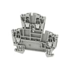 WEIDMULLER - Morsetto componibile a più piani, Collegamento a vite, grigio, 2.5 mm², 400 V, Numero di collegamenti: 4, Numero di piani: 2, TS 35, V-0