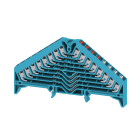 WEIDMULLER - Morsetto ripartitore di distribuzione, PUSH IN, blu, 1.5 mm², 8 A, 250 V, Numero di collegamenti: 32, Numero di piani: 8, TS 35 x 7.5, V-0, policarbon