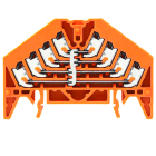 WEIDMULLER - Morsetto ripartitore di potenziale, PUSH IN, arancione, 1.5 mm², 17.5 A, 250 V, Numero di collegamenti: 16, Numero di piani: 4