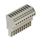 WEIDMULLER - Connettore (Morsetto), Collegamento a vite, 2.5 mm², 24 A, 500 V, Numero di collegamenti: 10, Numero di poli: 10, Larghezza: 52 mm
