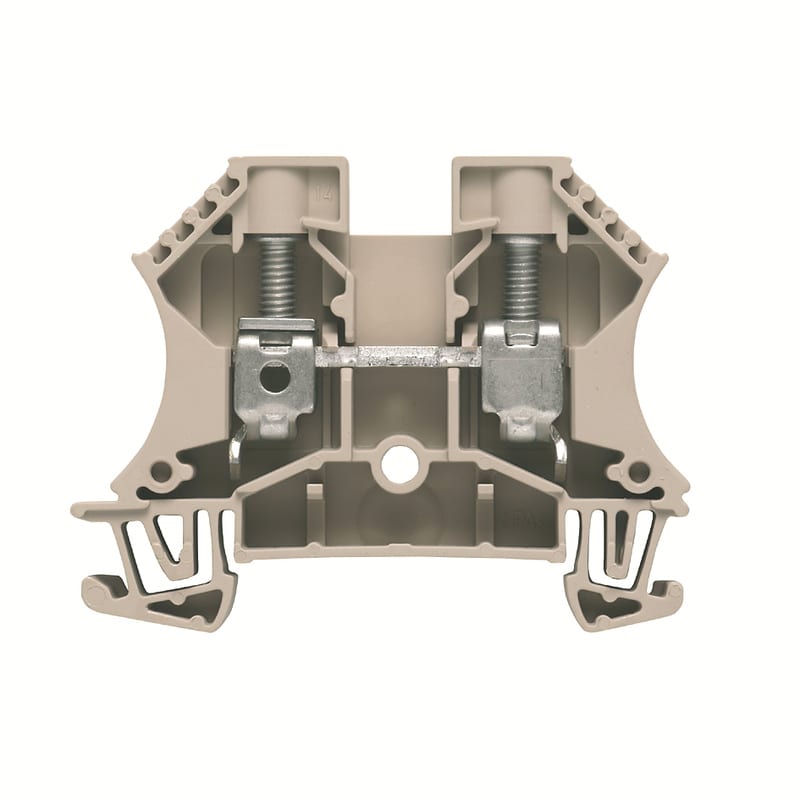 WEIDMULLER - Morsettiera passante, Collegamento a vite, Beige scuro, 10 mm², 57 A, 1000 V, Numero di collegamenti: 2