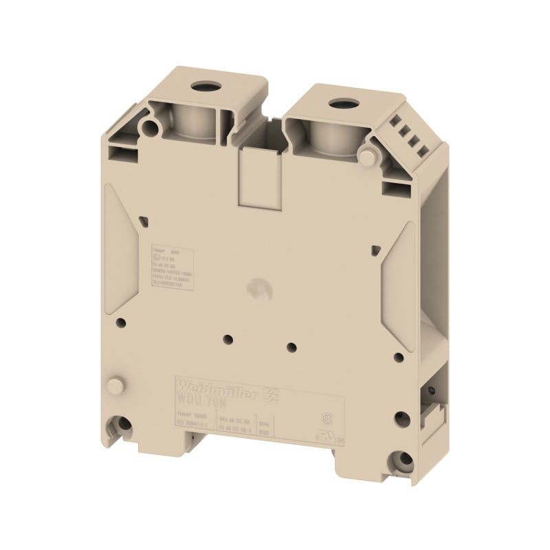WEIDMULLER - Morsettiera passante, Collegamento a vite, Beige scuro, 70 mm², 192 A, 1000 V, Numero di collegamenti: 2
