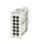 WEIDMULLER - Inserto modulo per connettori industriali (potenza/segnale), 250 V, 10 A, Numero di poli: 12, Collegamento a crimpare, Femmina, Slot a innesto necessa