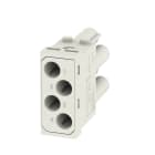 WEIDMULLER - Inserto modulo per connettori industriali (potenza/segnale), 830 V, 40 A, Numero di poli: 4, Collegamento a crimpare, Femmina, Slot a innesto necessar