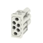 WEIDMULLER - Inserto modulo per connettori industriali (potenza/segnale), 830 V, 16 A, Numero di poli: 6, Collegamento a crimpare, Maschio, Slot a innesto necessar