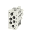 WEIDMULLER - Inserto modulo per connettori industriali (potenza/segnale), 830 V, 16 A, Numero di poli: 6, Collegamento a crimpare, Femmina, Slot a innesto necessar
