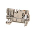WEIDMULLER - Morsetto innestabile, PUSH IN, Beige scuro, 2.5 mm², 24 A, 800 V, Numero di collegamenti: 2, Numero di piani: 1, TS 35