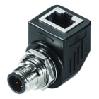 WEIDMULLER - Connettore a innesto passante (Industrial Ethernet), IP67, Collegamento 1: RJ45 90°, Collegamento 2: M12, Schermatura: Sì
