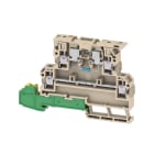 WEIDMULLER - Morsetto componibile portafusibile, Collegamento a vite, Beige scuro, 4 mm², 6.3 A, 36 V, Numero di collegamenti: 3, Numero di piani: 3, TS 35