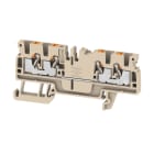 WEIDMULLER - Morsettiera passante, PUSH IN, Beige scuro, 2.5 mm², 24 A, 800 V, Numero di collegamenti: 4