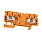 WEIDMULLER - Morsettiera passante, PUSH IN, arancione, 2.5 mm², 24 A, 800 V, Numero di collegamenti: 4
