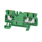 WEIDMULLER - Morsettiera passante, PUSH IN, verde, 2.5 mm², 24 A, 800 V, Numero di collegamenti: 3
