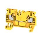 WEIDMULLER - Morsettiera passante, PUSH IN, giallo, 2.5 mm², 24 A, 800 V, Numero di collegamenti: 2