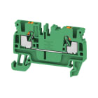 WEIDMULLER - Morsettiera passante, PUSH IN, verde, 2.5 mm², 24 A, 800 V, Numero di collegamenti: 2