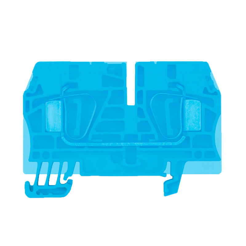 WEIDMULLER - Morsetto d'alimentazione, Molla autobloccante, blu, 6 mm², 41 A, 500 V, Numero di collegamenti: 2, Numero di piani: 1, TS 35, V-0, Wemid