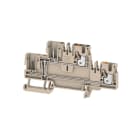 WEIDMULLER - Morsetto innestabile, PUSH IN, Beige scuro, 2.5 mm², 24 A, 800 V, Numero di collegamenti: 4, Numero di piani: 2, TS 35