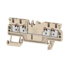 WEIDMULLER - Morsettiera passante, PUSH IN, Beige scuro, 1.5 mm², 17.5 A, 500 V, Numero di collegamenti: 4