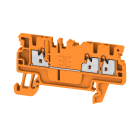 WEIDMULLER - Morsettiera passante, PUSH IN, arancione, 1.5 mm², 17.5 A, 500 V, Numero di collegamenti: 3