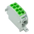 WEIDMULLER - Morsetto ripartitore di potenziale, Collegamento a vite, verde, 25 mm², 152 A, 1000 V, Numero di collegamenti: 4, Numero di piani: 1