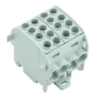 WEIDMULLER - Morsetto ripartitore di potenziale, Collegamento a vite, Grigio chiaro, 35 mm², 202 A, 1000 V, Numero di collegamenti: 8, Numero di piani: 1