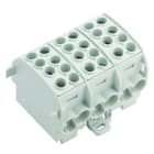 WEIDMULLER - Morsetto ripartitore di potenziale, Collegamento a vite, Grigio chiaro, 35 mm², 202 A, 1000 V, Numero di collegamenti: 12, Numero di piani: 1