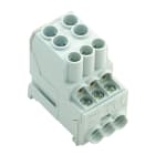 WEIDMULLER - Morsetto ripartitore di potenziale, Collegamento a vite, Grigio chiaro, 25 mm², 101 A, 1000 V, Numero di collegamenti: 10, Numero di piani: 1