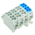 WEIDMULLER - Morsetto ripartitore di potenziale, Collegamento a vite, blu, 25 mm², 152 A, 1000 V, Numero di collegamenti: 15, Numero di piani: 1
