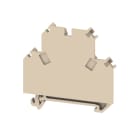 WEIDMULLER - Morsetto componibile a più piani, Collegamento a vite, beige / giallo, 4 mm², 800 V, Numero di collegamenti: 4, Numero di piani: 2, TS 35, V-2