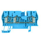 WEIDMULLER - Morsettiera passante, Molla autobloccante, blu, 2.5 mm², 24 A, 800 V, Numero di collegamenti: 3