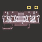 WEIDMULLER - Morsettiera passante, Molla autobloccante, blu, 2.5 mm², 24 A, 800 V, Numero di collegamenti: 4