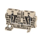 WEIDMULLER - Morsettiera passante, Molla autobloccante, Beige scuro, 6 mm², 41 A, 800 V, Numero di collegamenti: 2