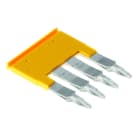 WEIDMULLER - Collegamento trasversale (Morsetto), innestato, giallo, 32 A, Numero di poli: 4, Passo in mm: 6.10, Isolato: Sì, Larghezza: 2.8 mm
