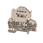 WEIDMULLER - Morsetto componibile portafusibile, Molla autobloccante, Beige scuro, 2.5 mm², 6.3 A, 500 V, Numero di collegamenti: 2, Numero di piani: 1, TS 35