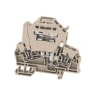 WEIDMULLER - Morsetto componibile portafusibile, Molla autobloccante, Beige scuro, 2.5 mm², 6.3 A, 250 V, Numero di collegamenti: 2, Numero di piani: 1, TS 35
