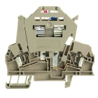 WEIDMULLER - Morsetto componibile portafusibile, Molla autobloccante, Beige scuro, 2.5 mm², 6.3 A, 120 V, Numero di collegamenti: 2, Numero di piani: 1, TS 35