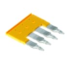 WEIDMULLER - Collegamento trasversale (Morsetto), innestato, giallo, 41 A, Numero di poli: 4, Passo in mm: 8.10, Isolato: Sì, Larghezza: 3.1 mm